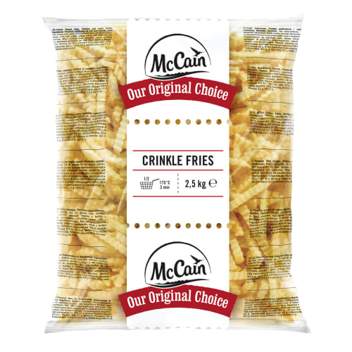 Batata Congelada McCain Crinkle 2,5Kg - 5 Unidades